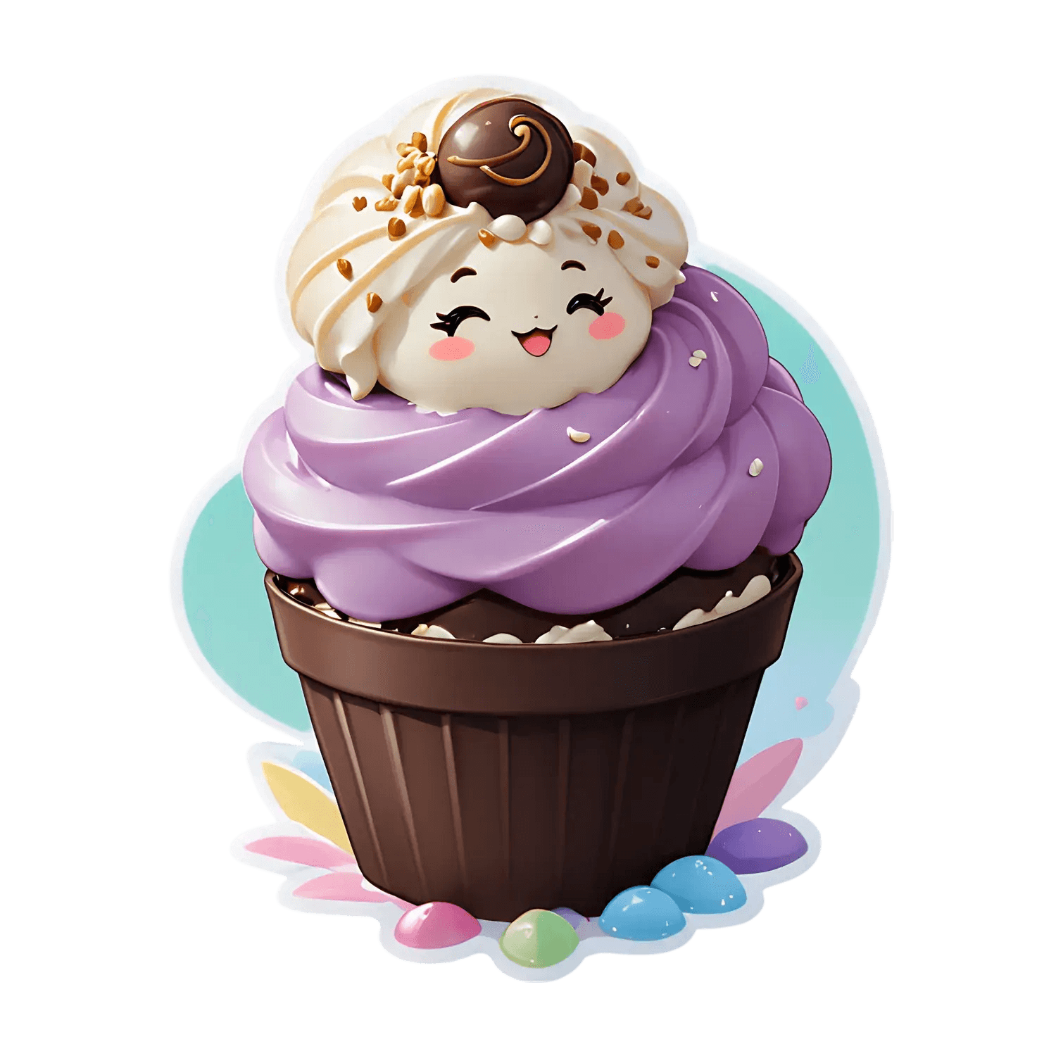 Cupcake Delight - Cute Sticker - Heat Press Transfer