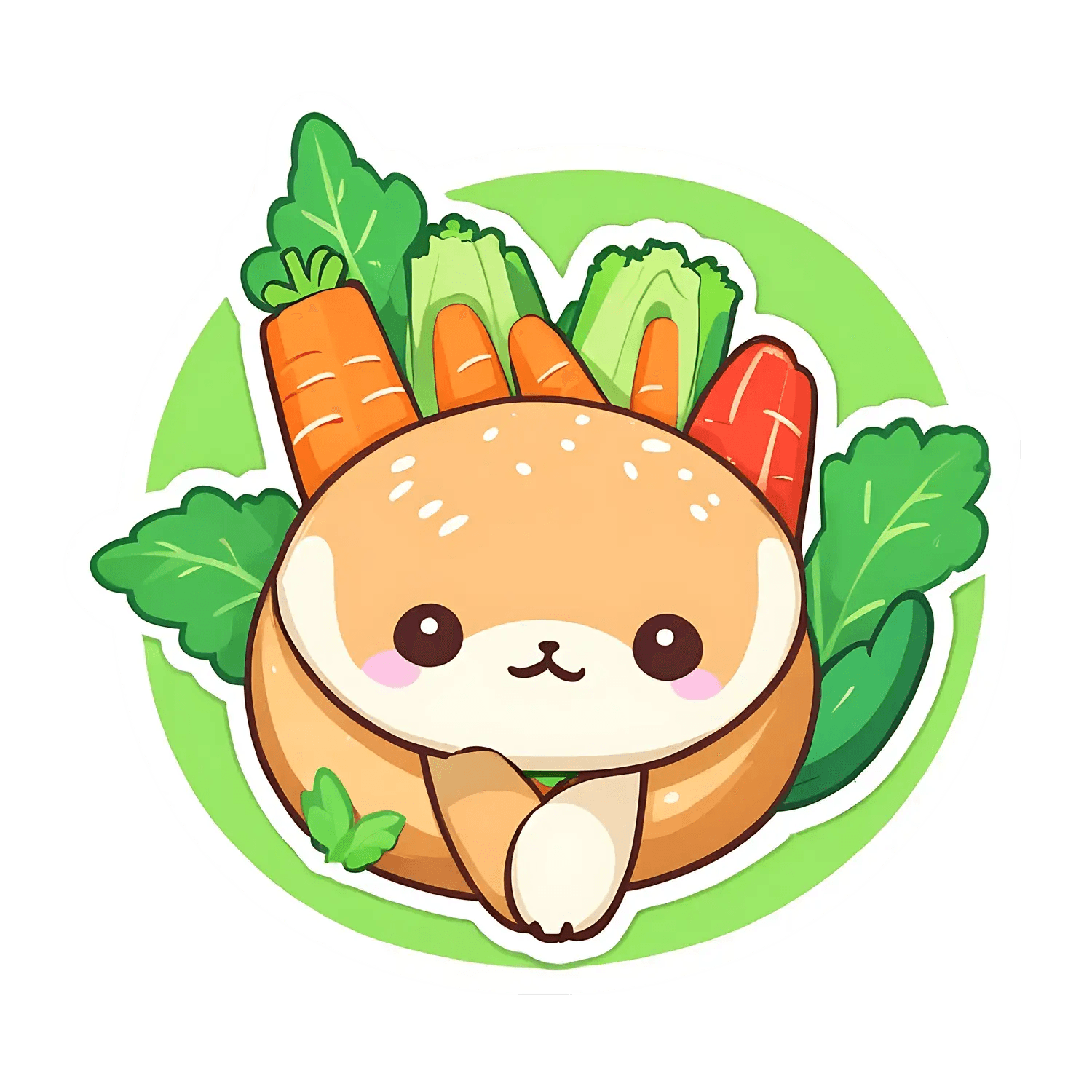 Cute Animal Food - UV DTF Sticker - Heat Press Transfer