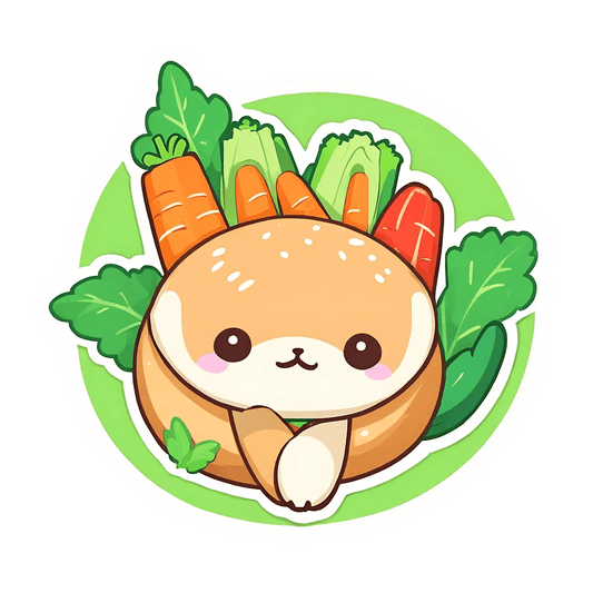 Cute Animal Food - UV DTF Sticker - Heat Press Transfer
