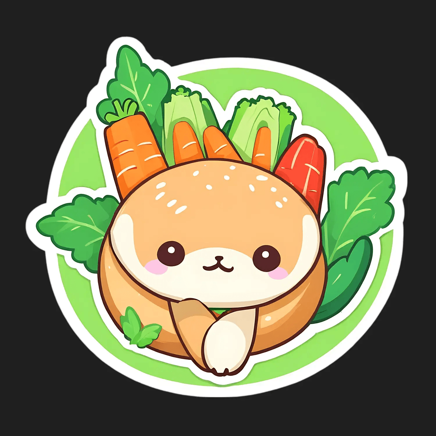 Cute Animal Food - UV DTF Sticker - Heat Press Transfer
