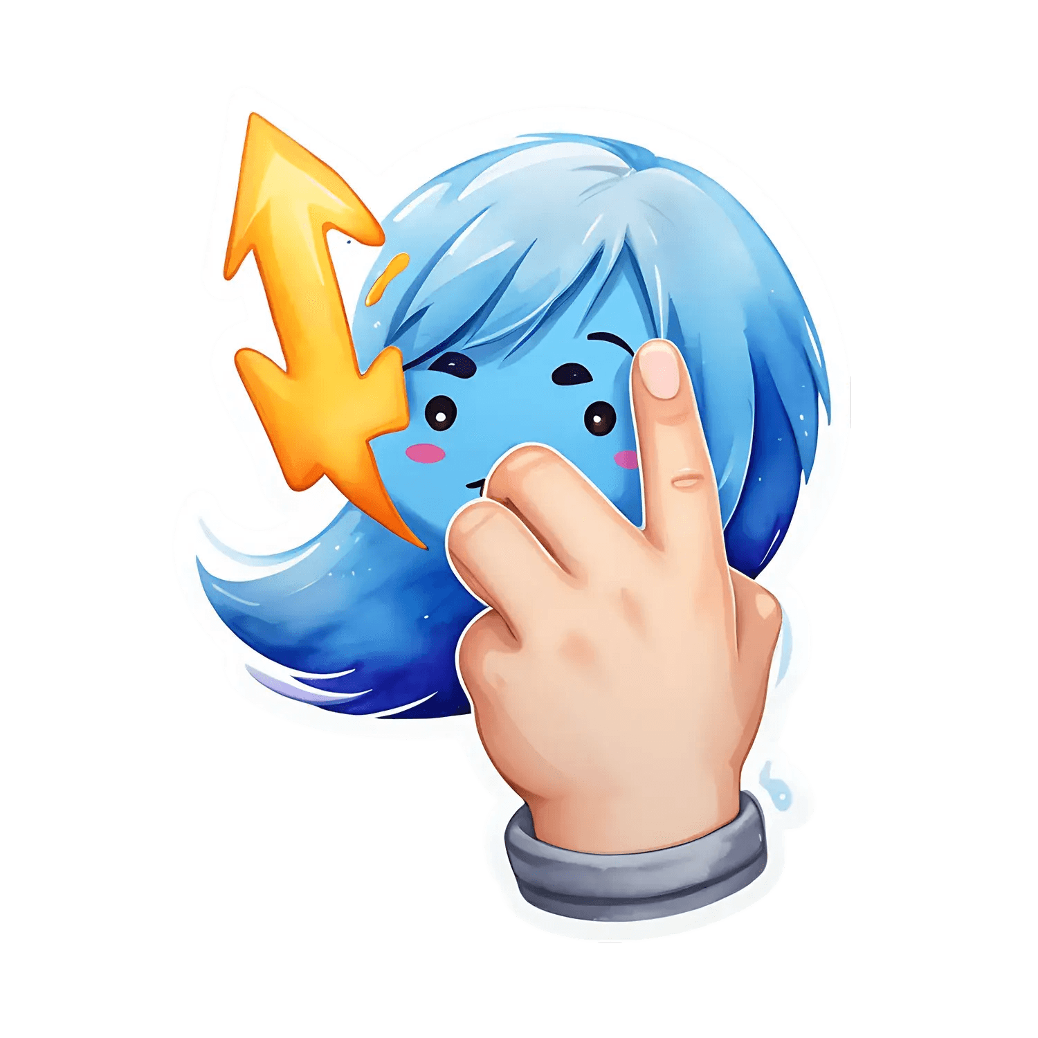 Cute Anime Face - Sticker - Heat Press Transfer
