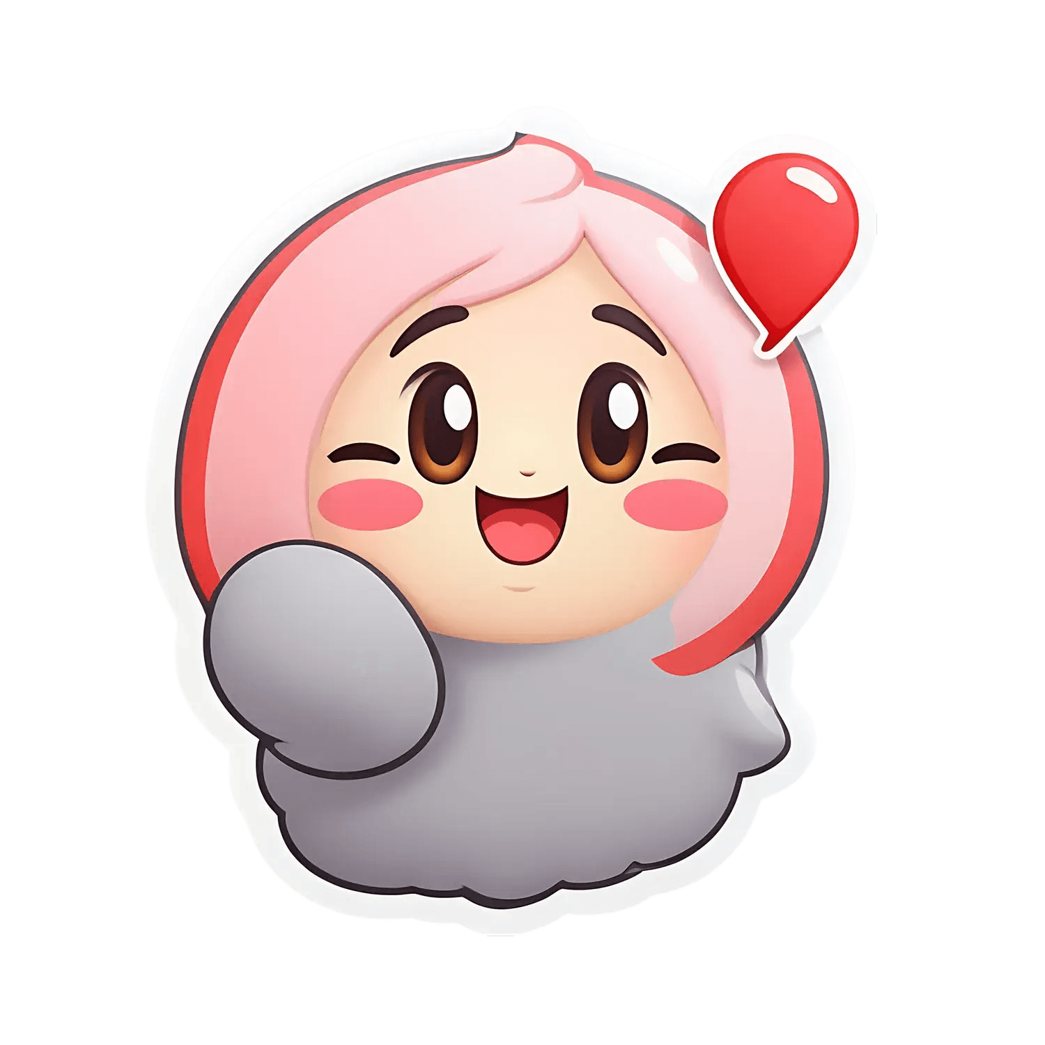 Cute Anime Girl - Sticker - Heat Press Transfer