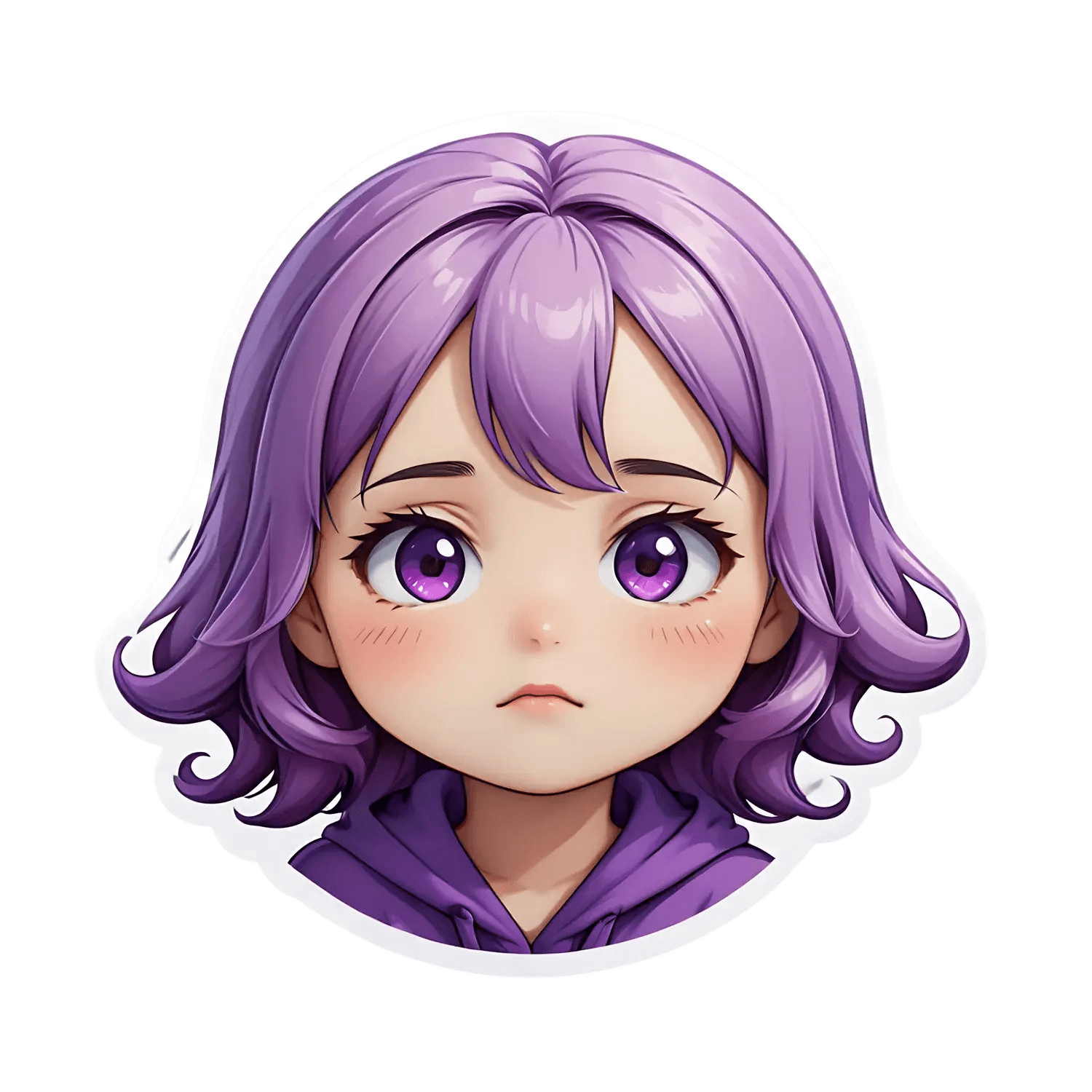 Cute Anime Girl - UV Sticker - Heat Press Transfer