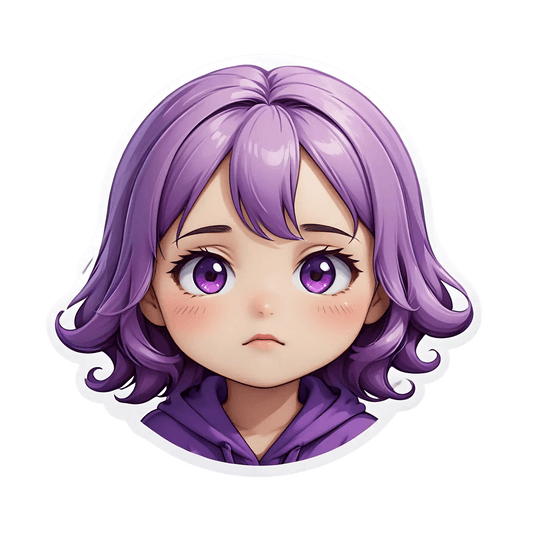 Cute Anime Girl - UV Sticker - Heat Press Transfer