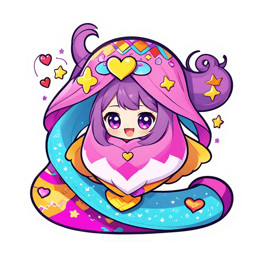 Cute Anime Wizard - Magical Sticker - Heat Press Transfer