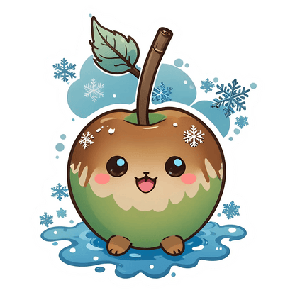 Cute Apple Character - Sticker - Heat Press Transfer