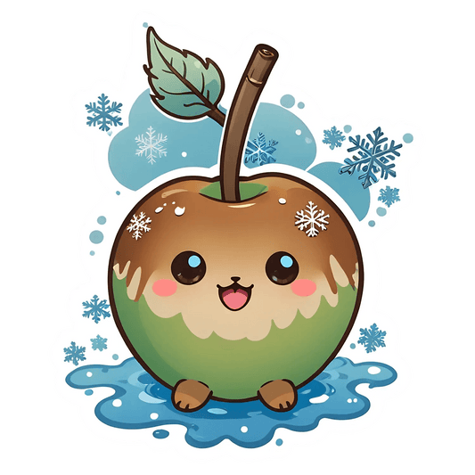 Cute Apple Character - Sticker - Heat Press Transfer