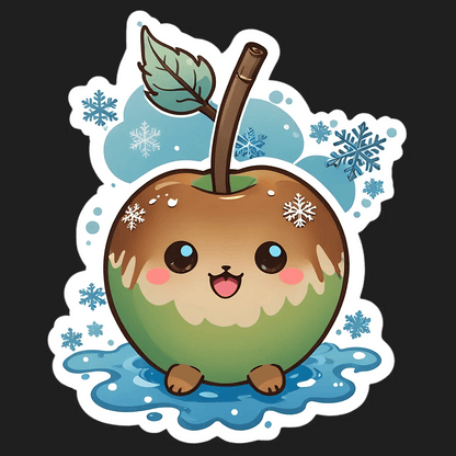 Cute Apple Character - Sticker - Heat Press Transfer