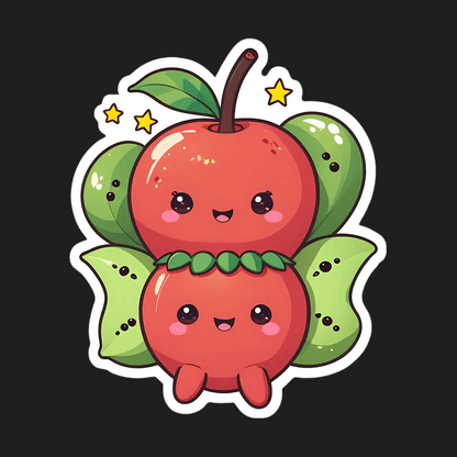 Cute Apple Duo - Sticker - Heat Press Transfer