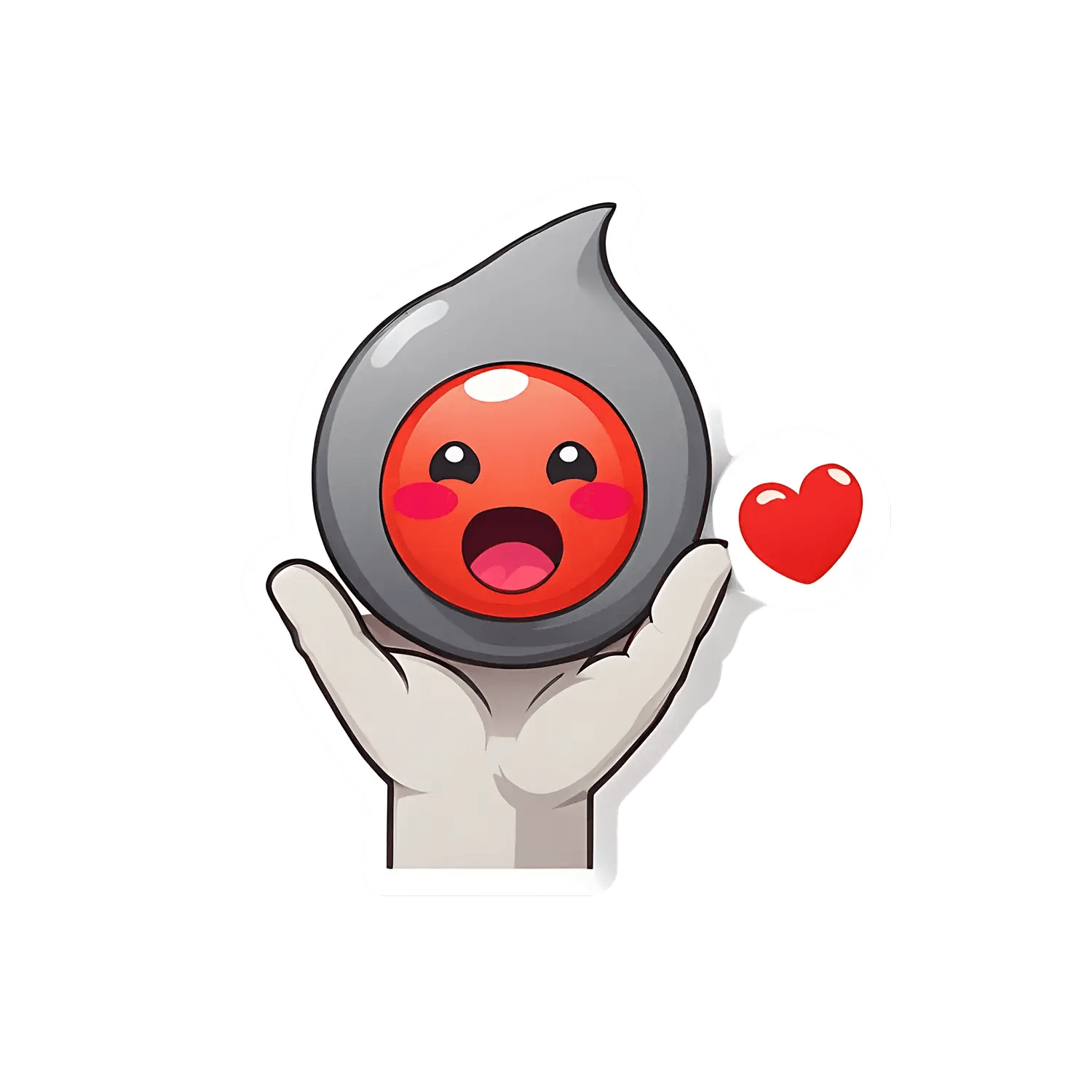Cute Astronaut Heart - Sticker - Heat Press Transfer