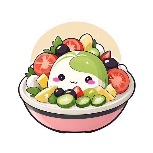 Cute Avocado Salad - Sticker - Heat Press Transfer