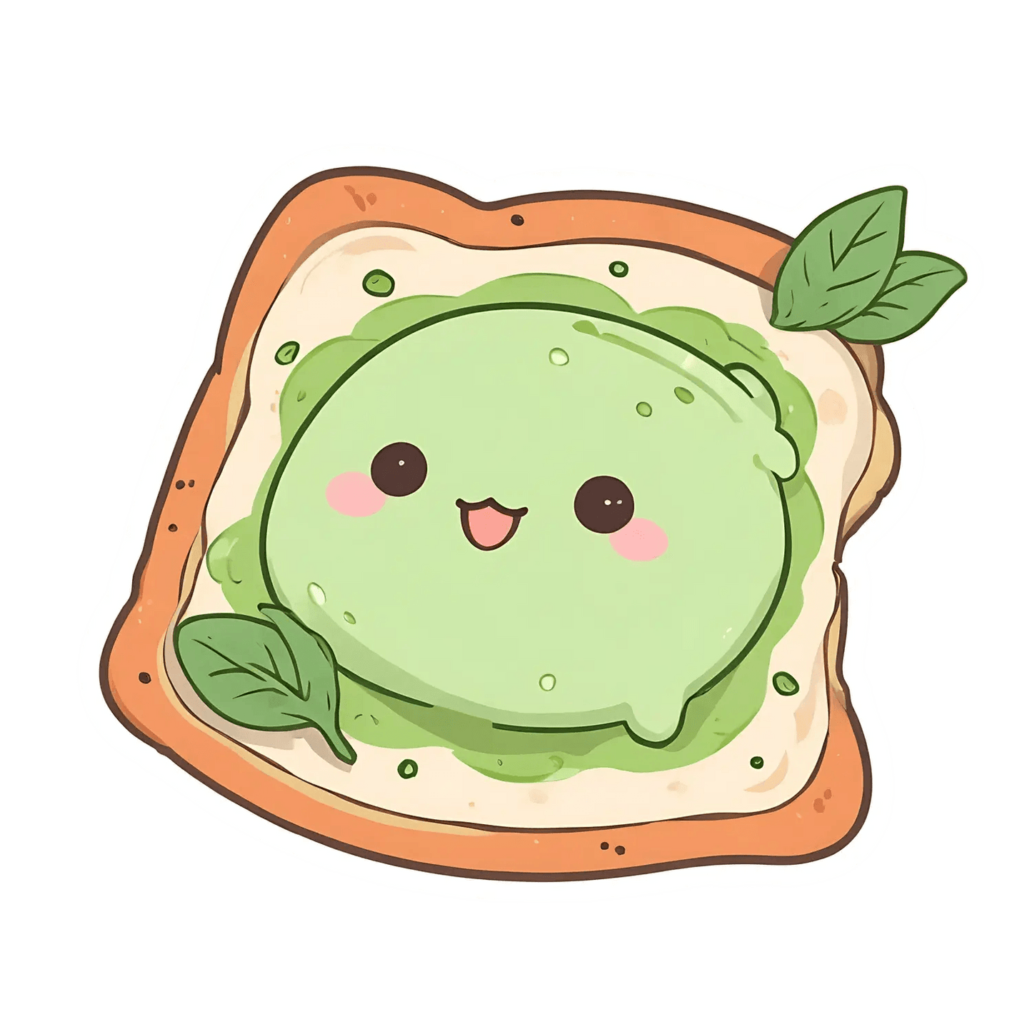 Cute Avocado Toast - Sticker - Heat Press Transfer
