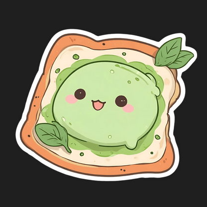 Cute Avocado Toast - Sticker - Heat Press Transfer