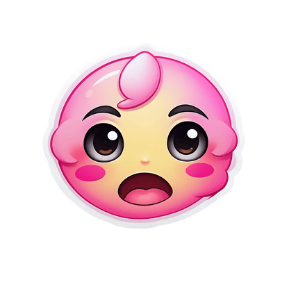 Cute Baby Face Sticker - Adorable Pink Decal - Heat Press Transfer