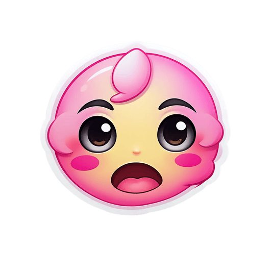 Cute Baby Face Sticker - Adorable Pink Decal - Heat Press Transfer