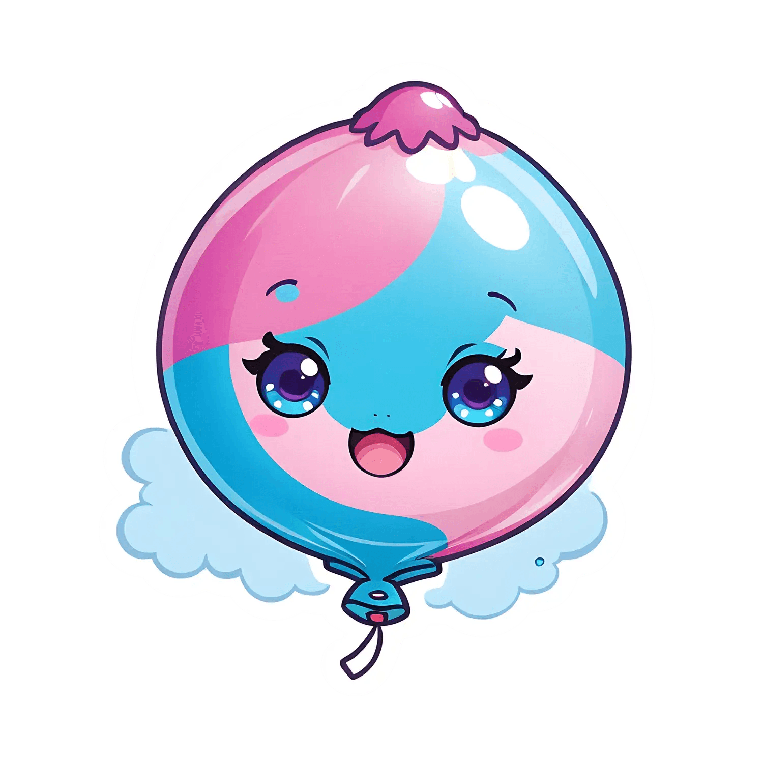 Cute Balloon - UV DTF Sticker - Heat Press Transfer