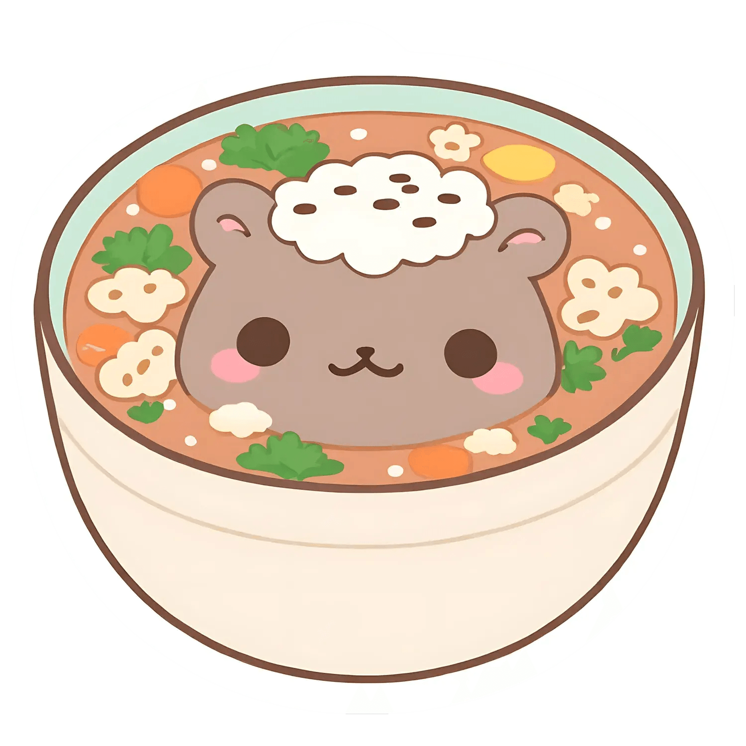 Cute Bear Soup - Sticker - Heat Press Transfer
