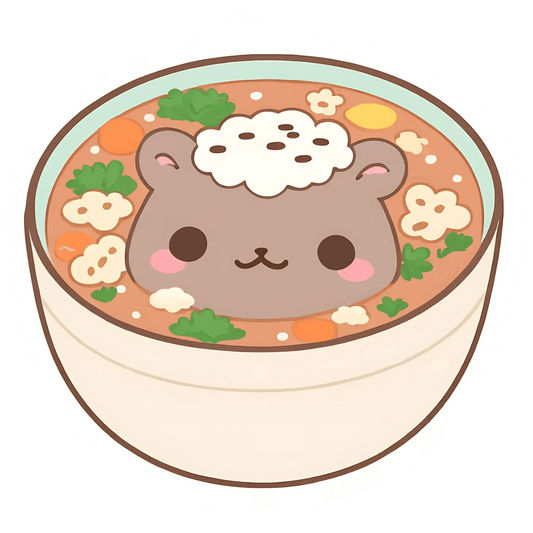 Cute Bear Soup - Sticker - Heat Press Transfer