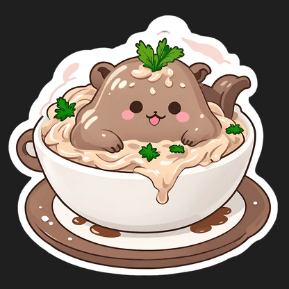 Cute Bear Soup - Sticker - Heat Press Transfer