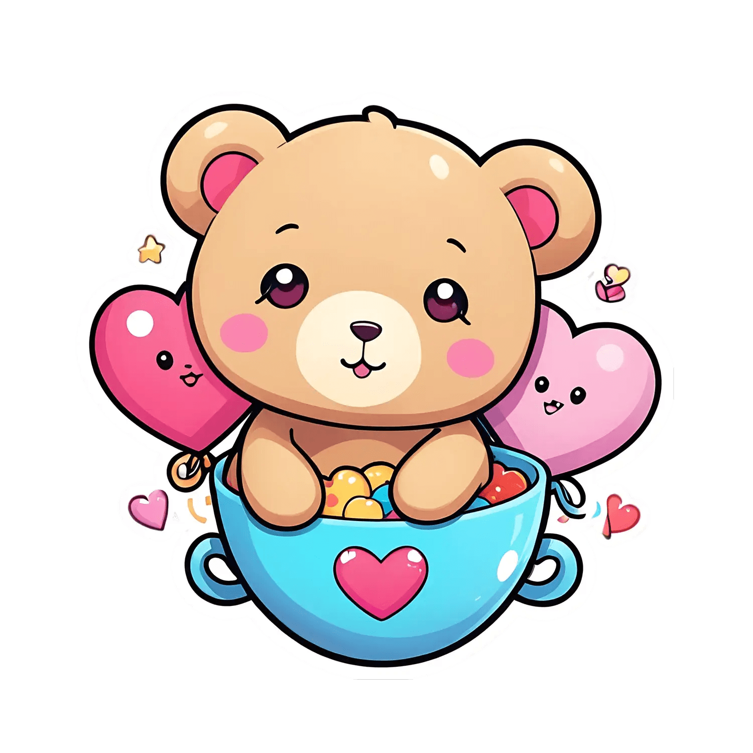 Cute Bear - Sticker - Heat Press Transfer