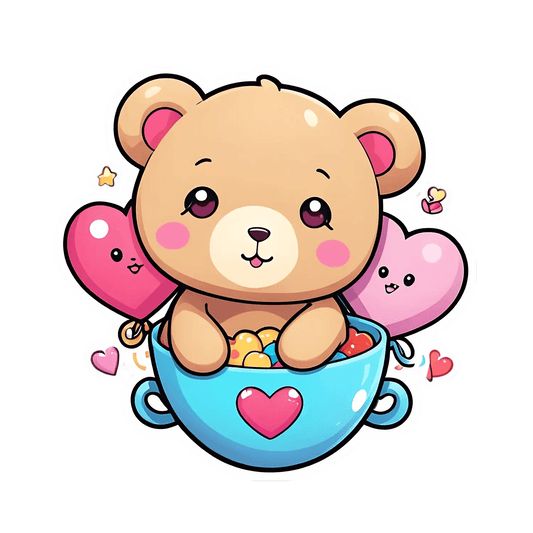 Cute Bear - Sticker - Heat Press Transfer