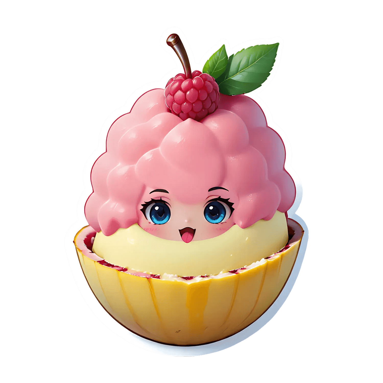 Cute Berry Cupcake - Sticker - Heat Press Transfer
