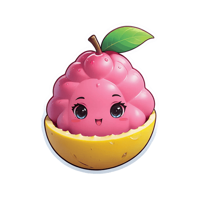 Cute Berry Sticker - Charming Fruit Design - Heat Press Transfer