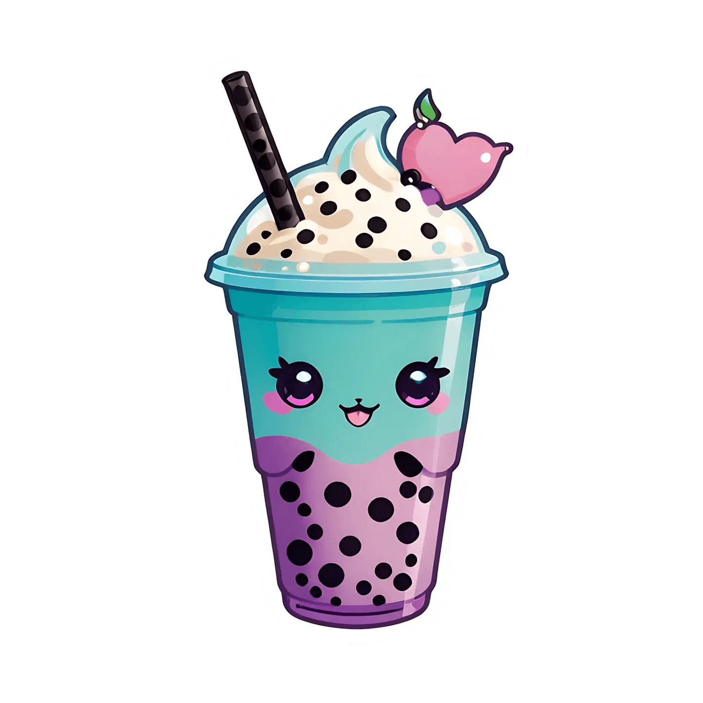 Cute Boba Tea - Sticker - Heat Press Transfer