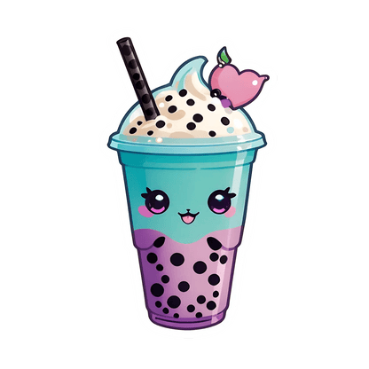 Cute Boba Tea - Sticker - Heat Press Transfer