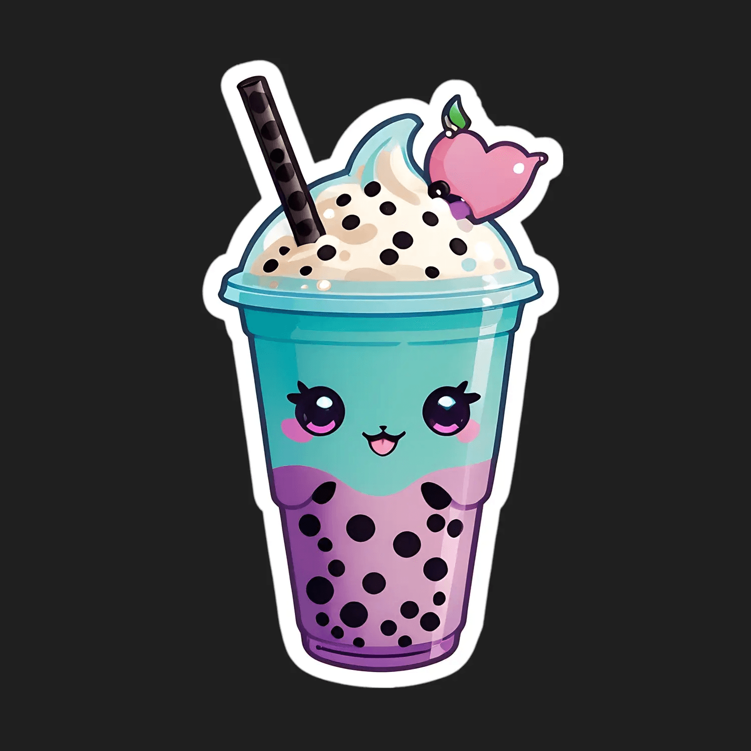 Cute Boba Tea - Sticker - Heat Press Transfer