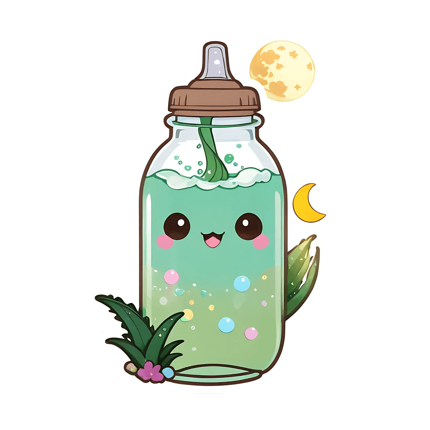 Cute Bottle Sticker - UV DTF Magic Potion - Heat Press Transfer