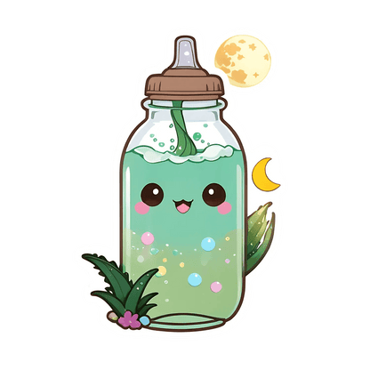 Cute Bottle Sticker - UV DTF Magic Potion - Heat Press Transfer