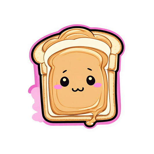 Cute Bread Sticker - Adorable UV DTF - Heat Press Transfer