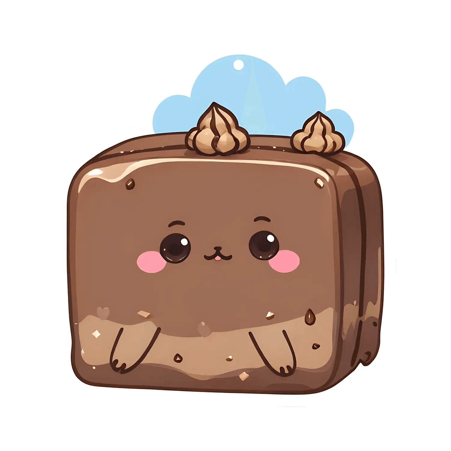 Cute Brownie Cube - Sticker - Heat Press Transfer