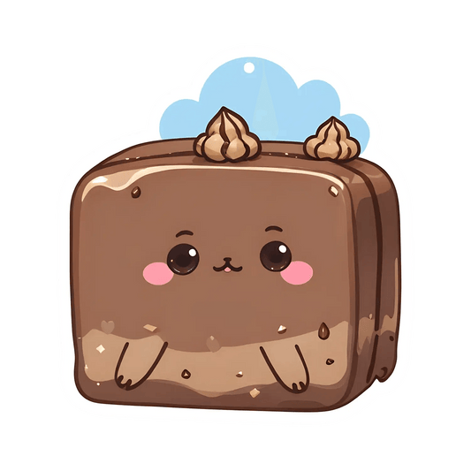 Cute Brownie Cube - Sticker - Heat Press Transfer