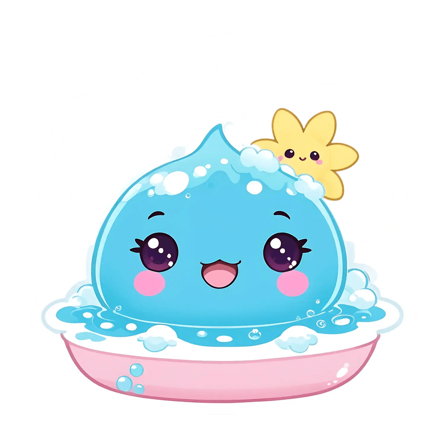 Cute Bubble Bath - Sticker - Heat Press Transfer