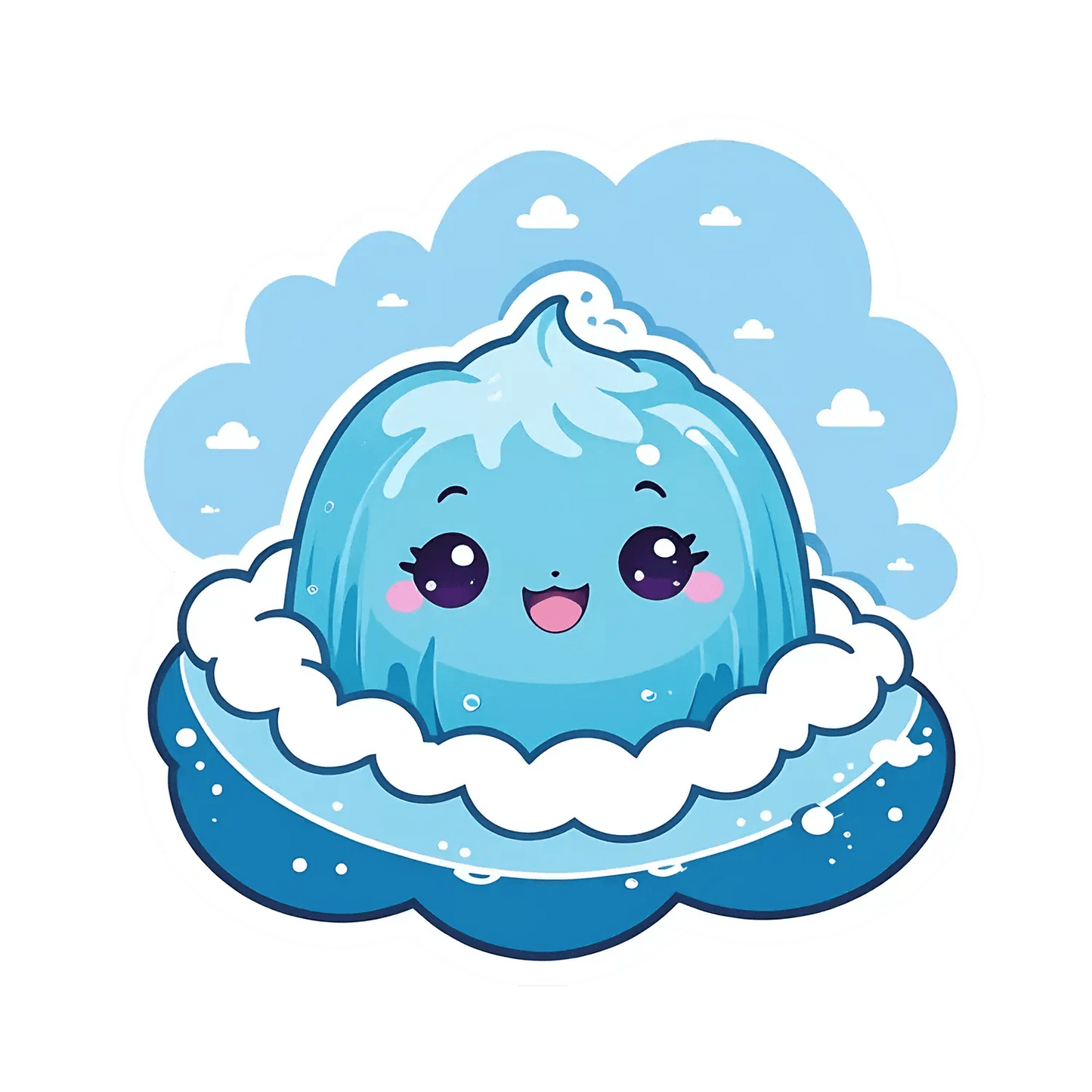 Cute Bubble Character - Sticker - Heat Press Transfer