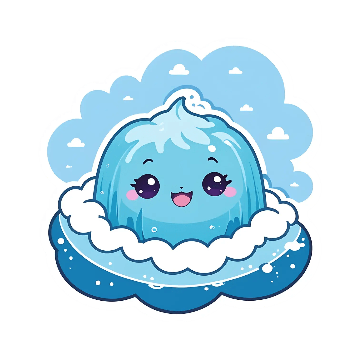 Cute Bubble Character - Sticker - Heat Press Transfer