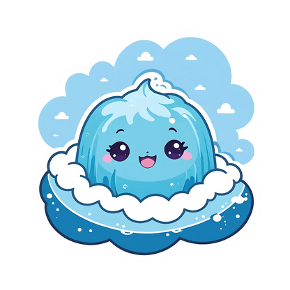 Cute Bubble Character - Sticker - Heat Press Transfer