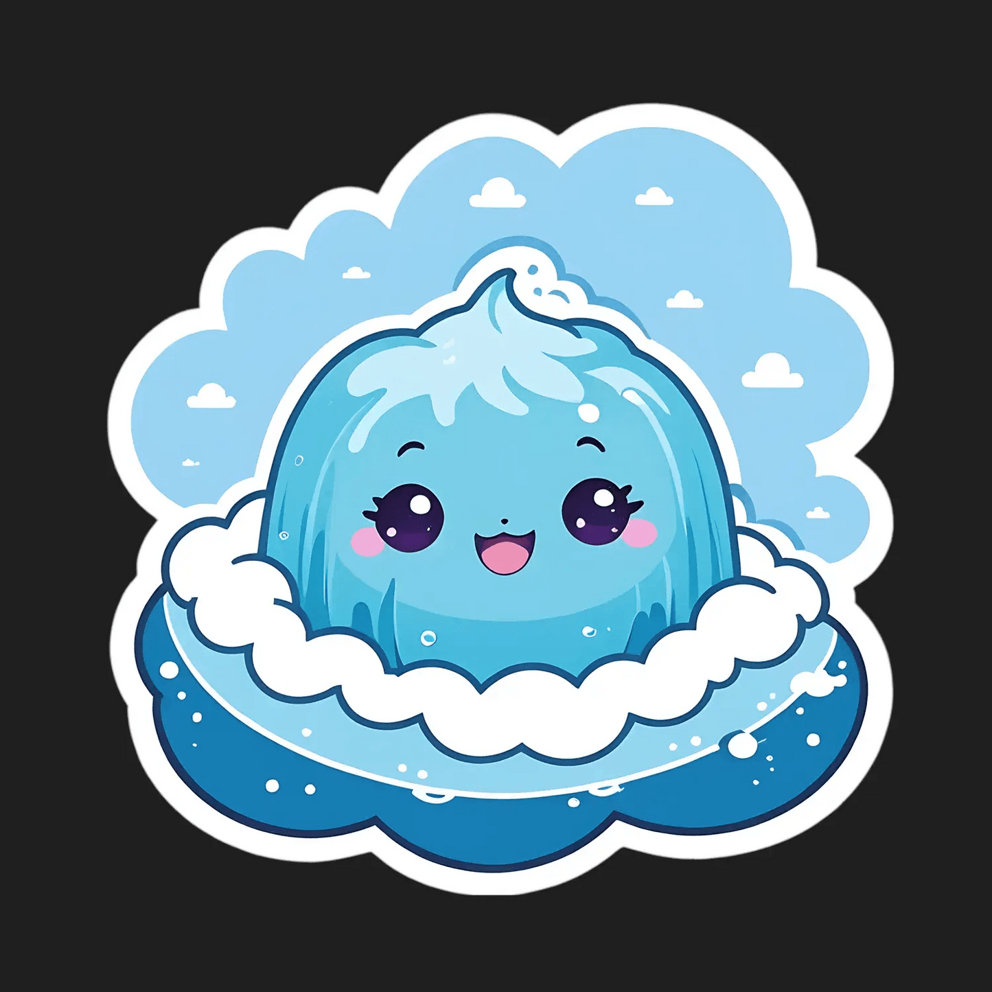 Cute Bubble Character - Sticker - Heat Press Transfer