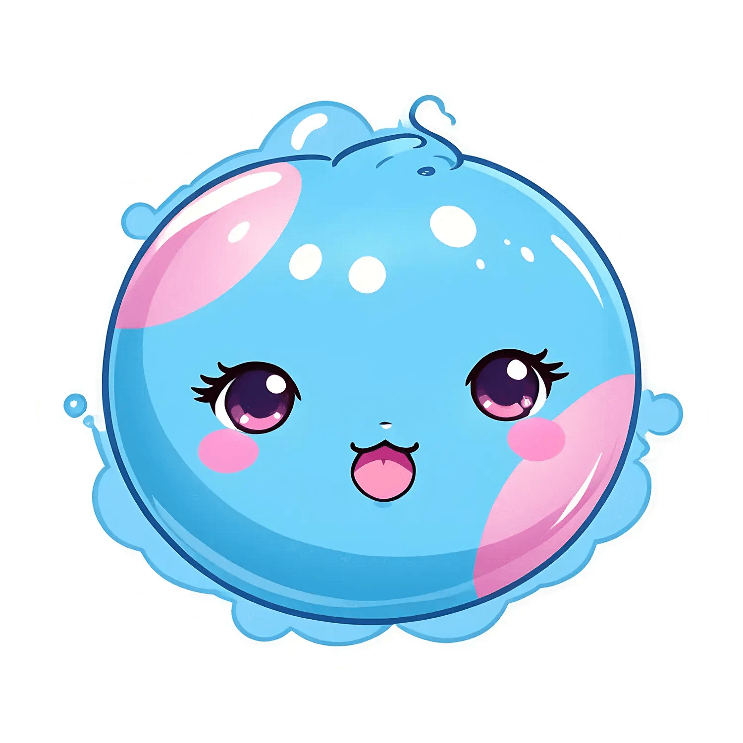 Cute Bubble - Kawaii Bubble Sticker - Heat Press Transfer