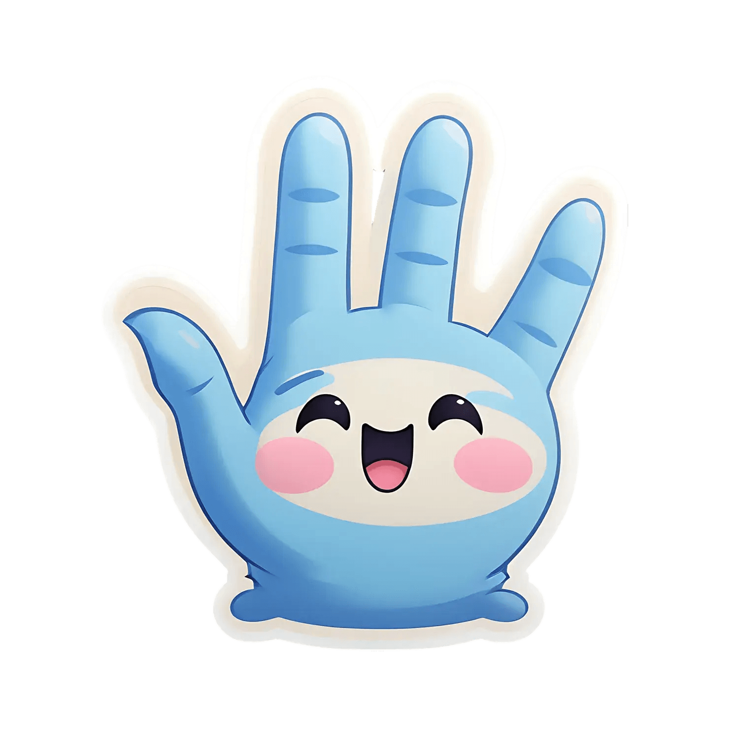 Cute Bunny Hand - UV DTF Sticker - Heat Press Transfer