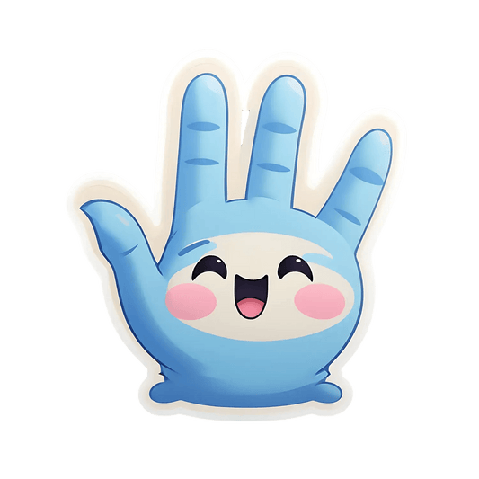 Cute Bunny Hand - UV DTF Sticker - Heat Press Transfer