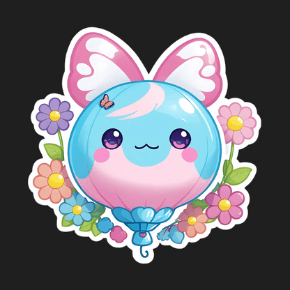 Cute Bunny Sticker - Colorful Spring Vibe - Heat Press Transfer