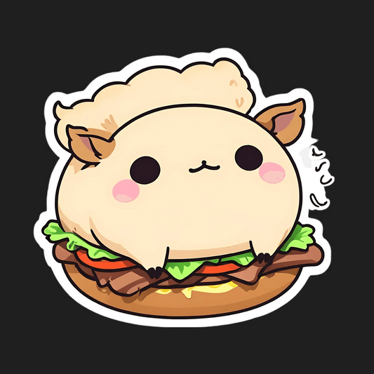 Cute Burger Cat - Sticker - Heat Press Transfer