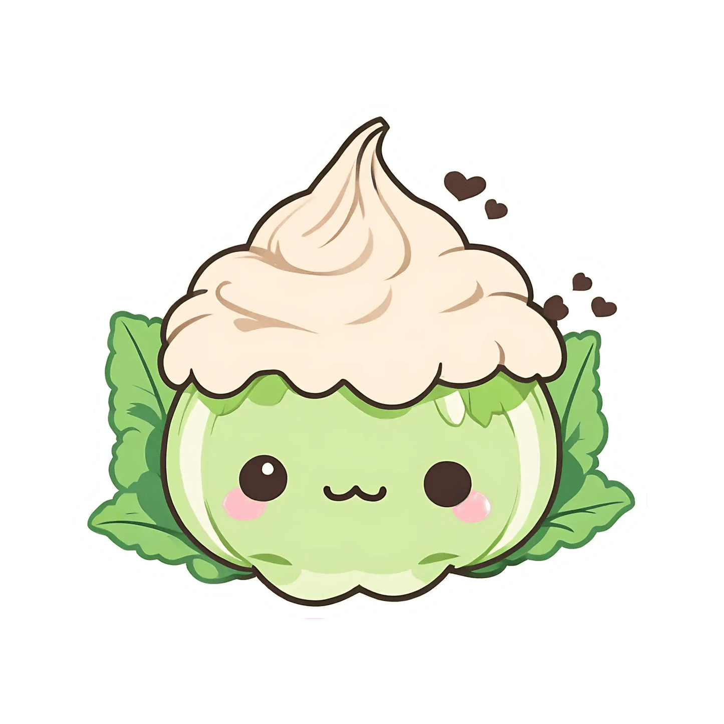 Cute Cabbage - UV DTF Sticker - Heat Press Transfer