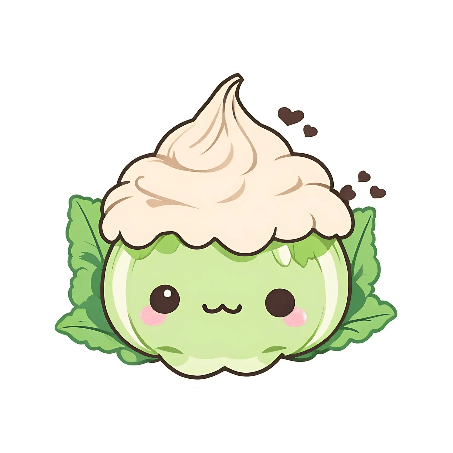 Cute Cabbage - UV DTF Sticker - Heat Press Transfer