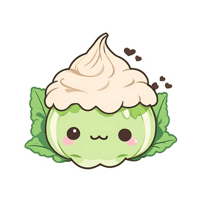 Cute Cabbage - UV DTF Sticker - Heat Press Transfer