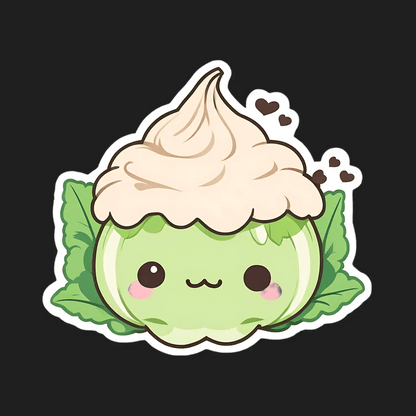 Cute Cabbage - UV DTF Sticker - Heat Press Transfer