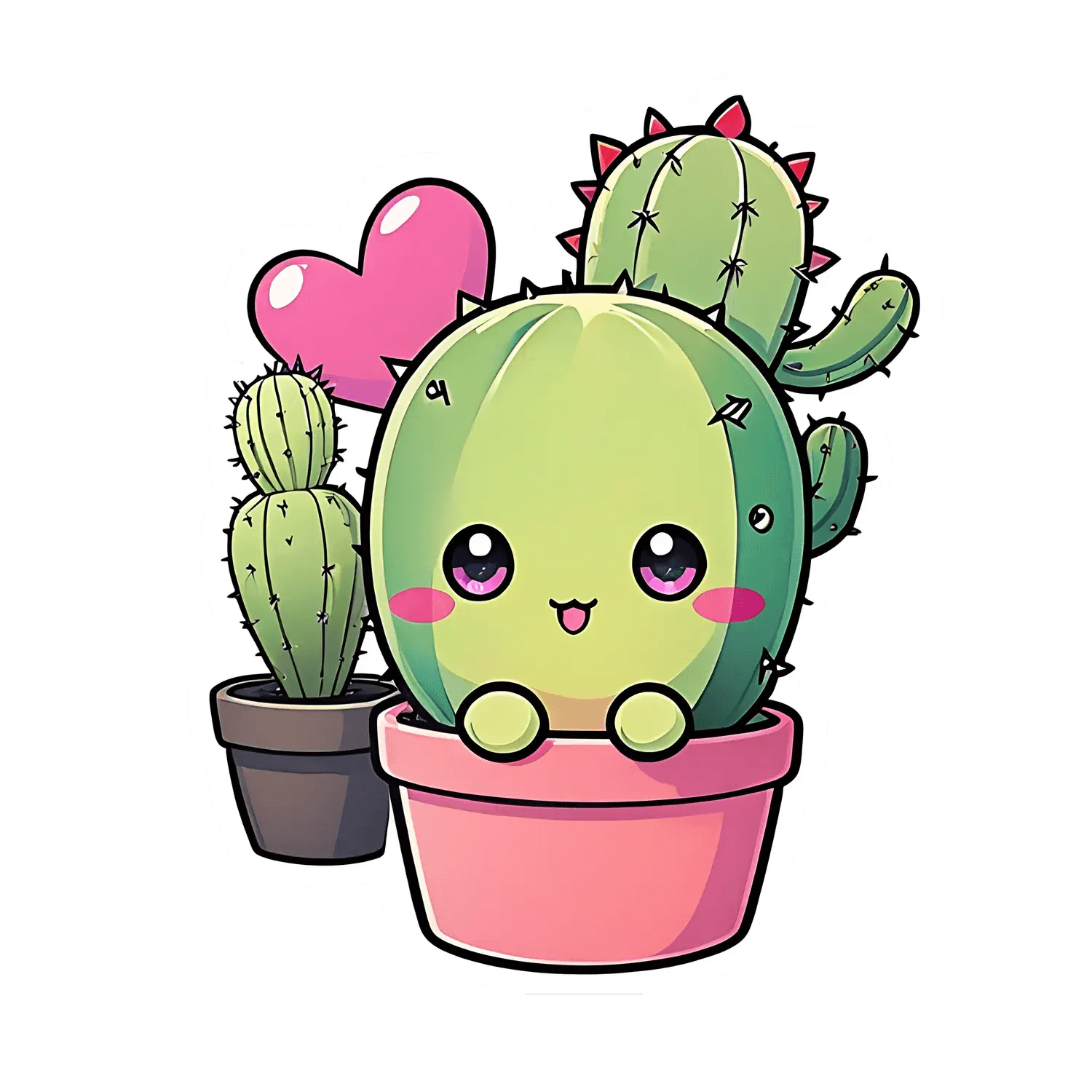 Cute Cactus - Sticker - Heat Press Transfer